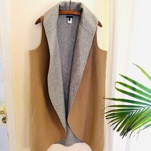 Talbots double face Wool Blend Long Vest Size Medium